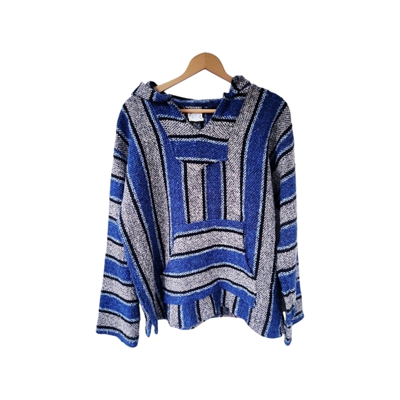 Vintage 90's Mexican Baja Hippie Festival Pullover Hoodie Sz M Adult - Picture 4 of 7